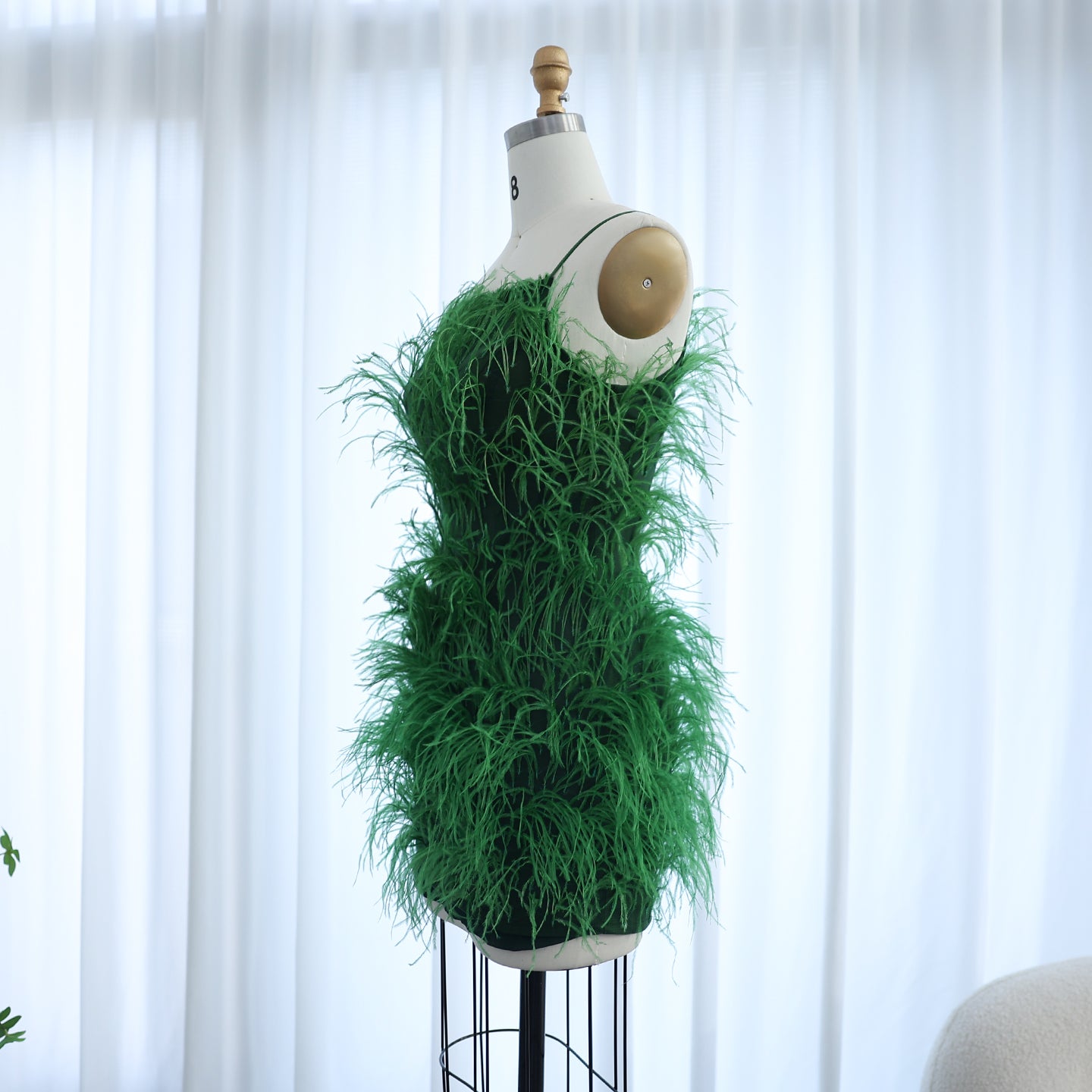 Fairy Relaxed Feather Cocktail Party Mini Gown RM089