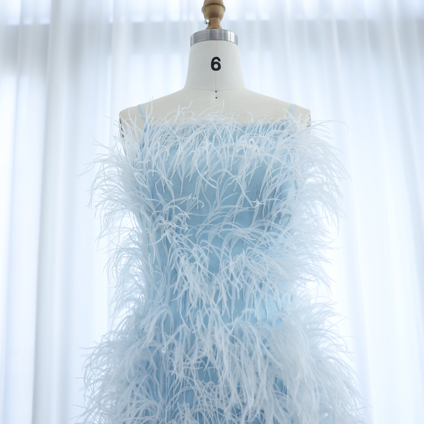 Fairy Relaxed Feather Cocktail Party Mini Gown RM089