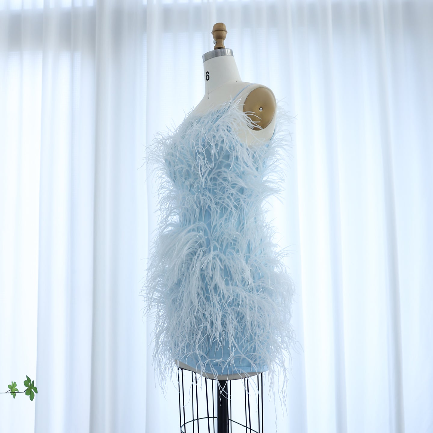Fairy Relaxed Feather Cocktail Party Mini Gown RM089