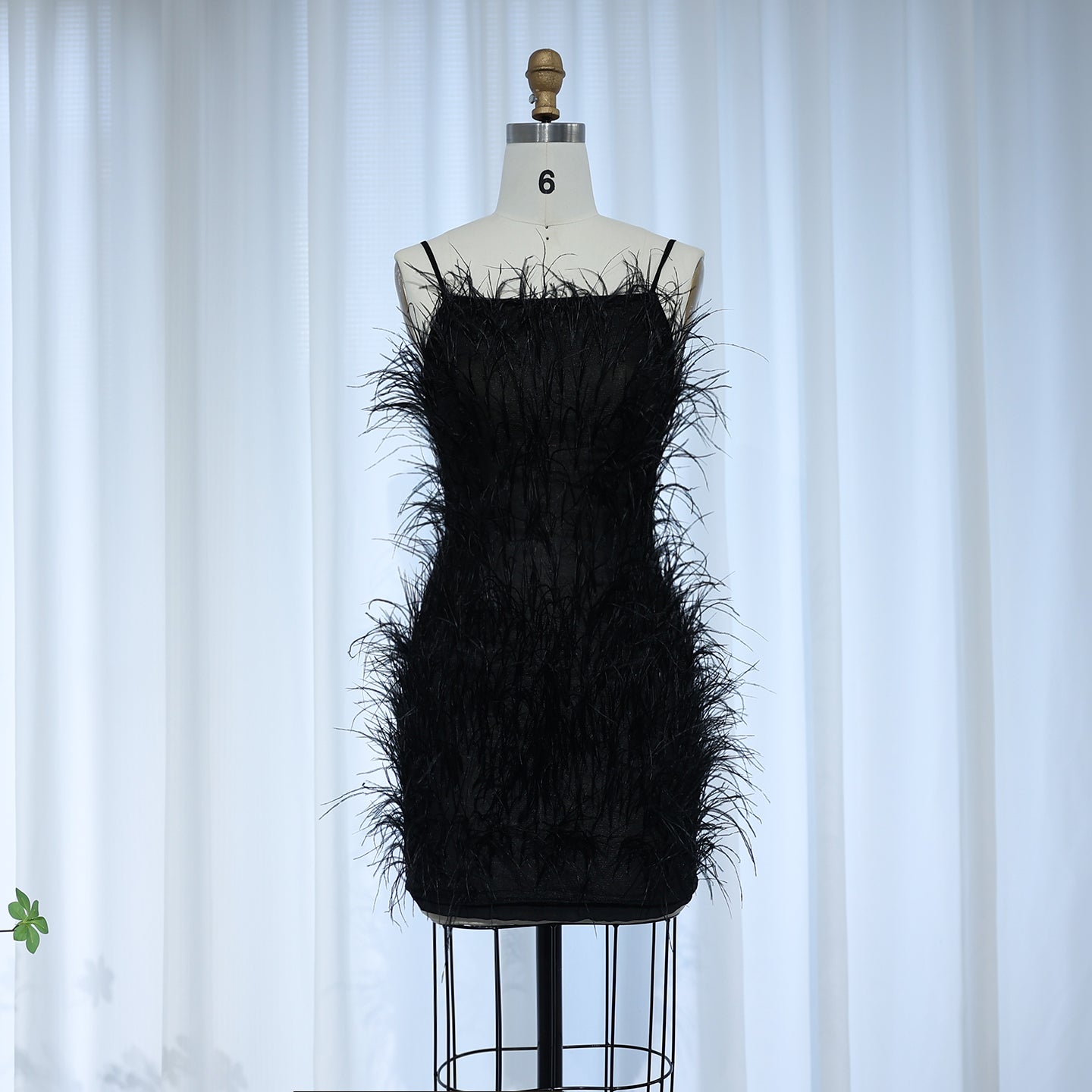 Fairy Relaxed Feather Cocktail Party Mini Gown RM089