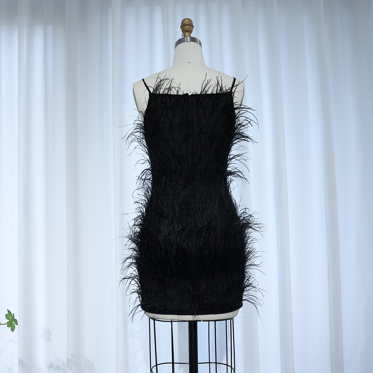 Fairy Relaxed Feather Cocktail Party Mini Gown RM089