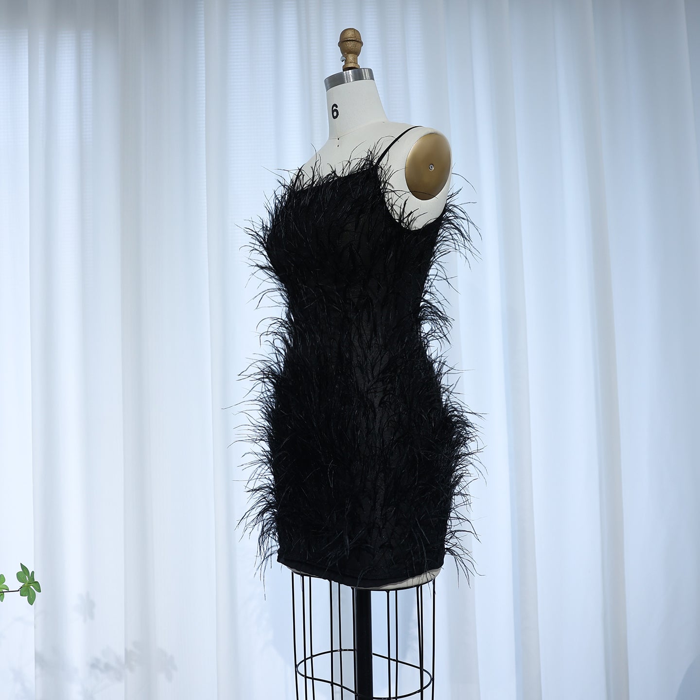 Fairy Relaxed Feather Cocktail Party Mini Gown RM089