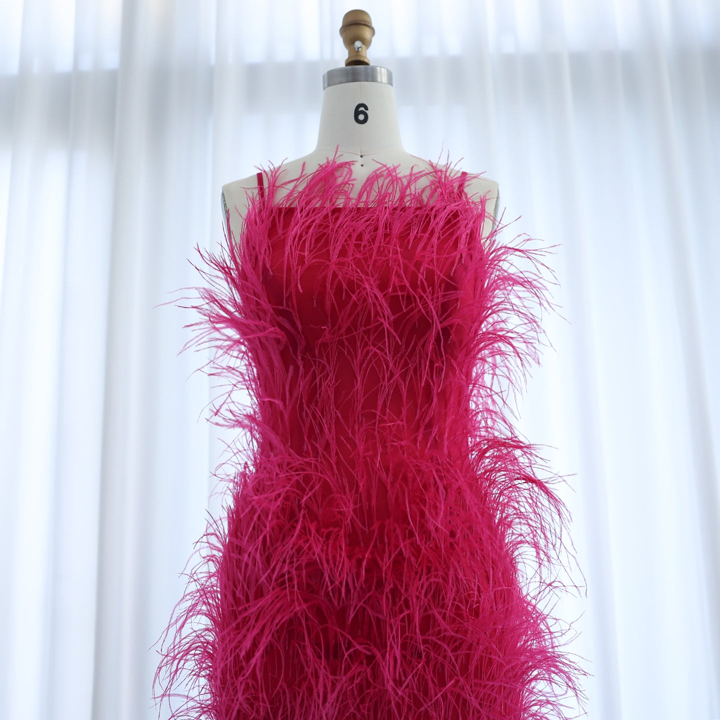 Fairy Relaxed Feather Cocktail Party Mini Gown RM089