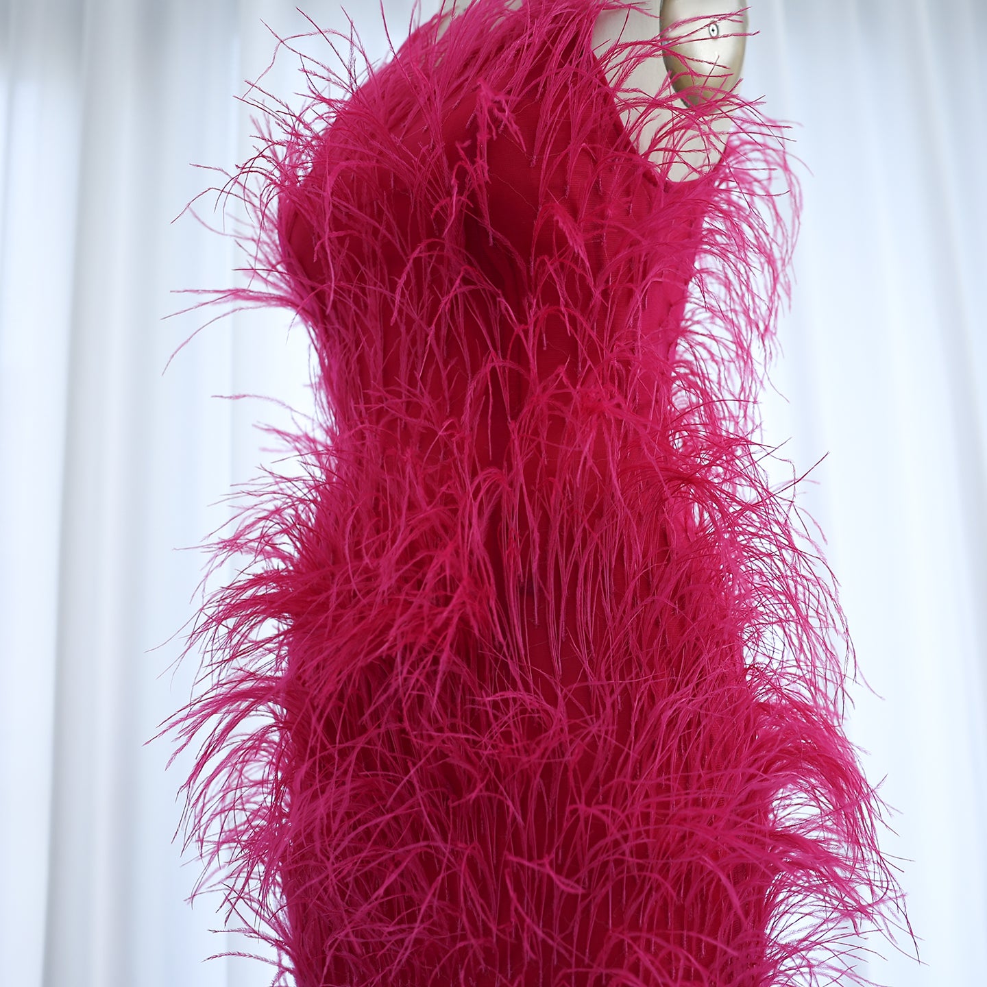 Fairy Relaxed Feather Cocktail Party Mini Gown RM089