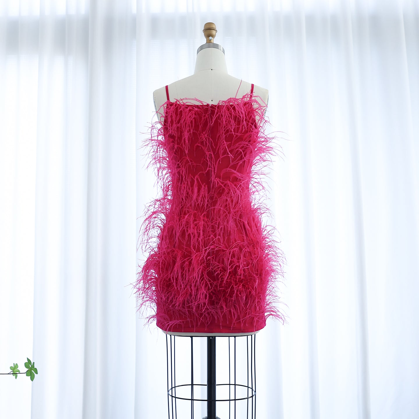 Fairy Relaxed Feather Cocktail Party Mini Gown RM089