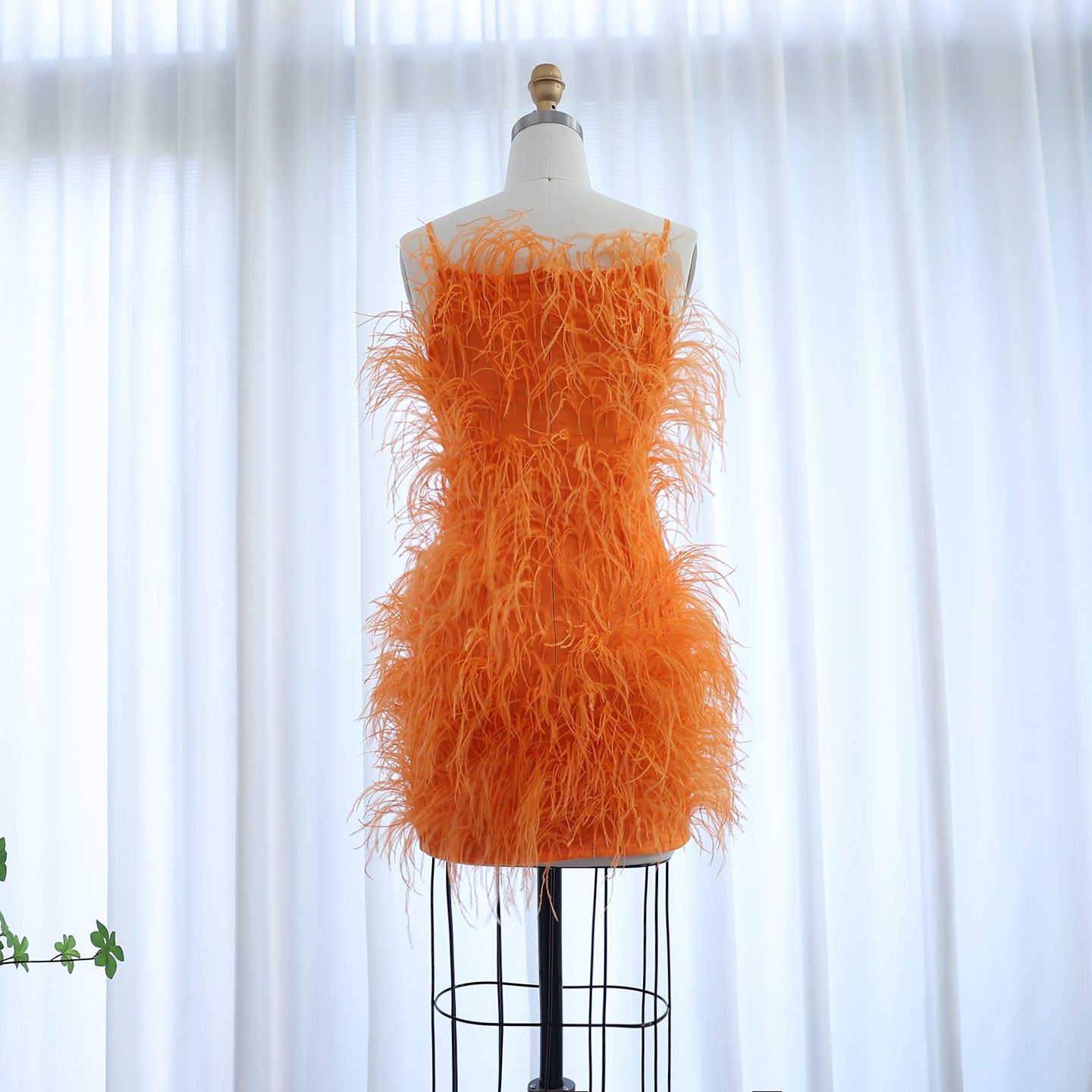 Fairy Relaxed Feather Cocktail Party Mini Gown RM089