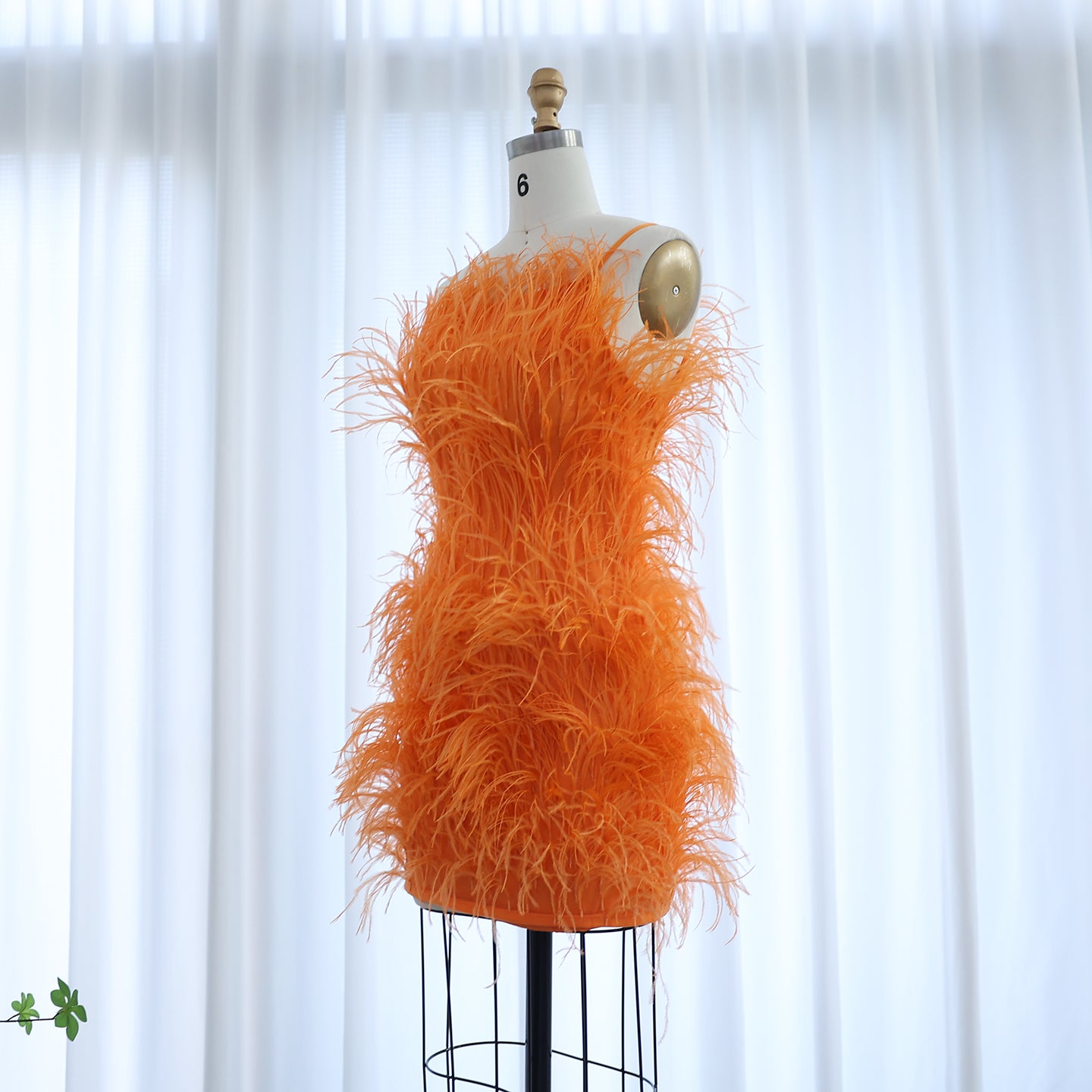 Fairy Relaxed Feather Cocktail Party Mini Gown RM089