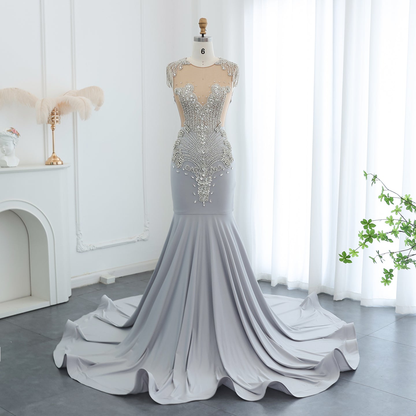 Luxury Crystal Mermaid Prom Dresses 2025 for Black Girls Graduation Party