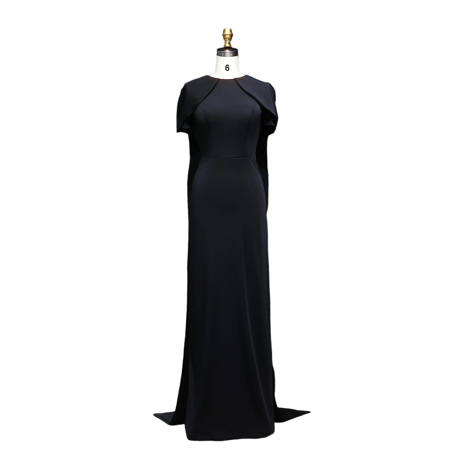 Simple Lilac Straight Evening Dress with Cape SF033