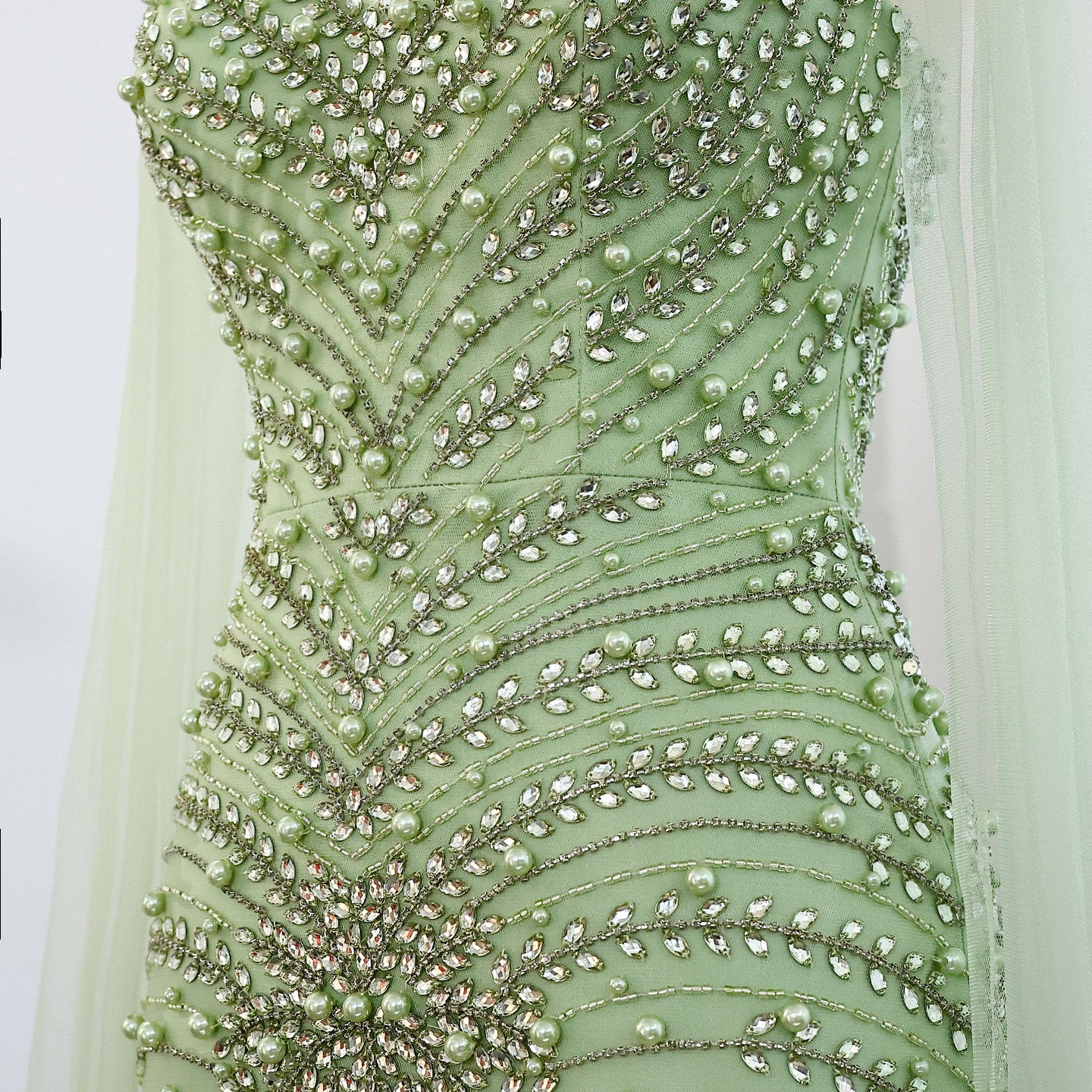 Luxury Rhinestones Silver Nude Spaghetti Evening Dress SS188