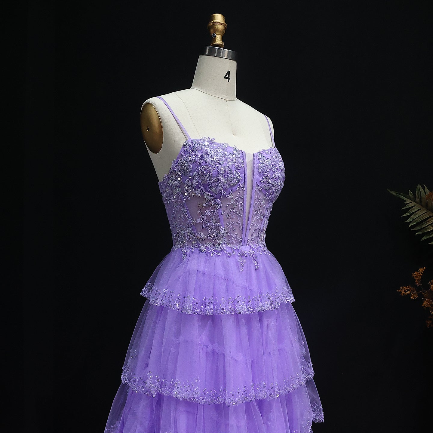 Elegant Pink Ruffled Tulle Prom Dress 2025 Spaghetti Straps Evening Birthday Party Gowns