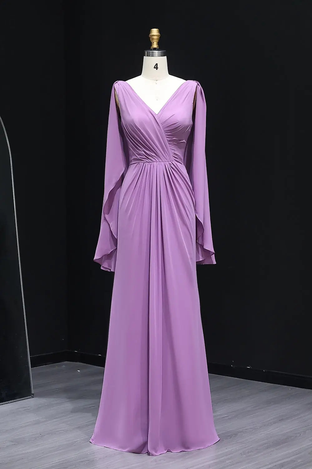 Elegant Wisteria V-Neck Chiffon A-Line Bridesmaid Dress BS007 SHEER FAIRY Elegant Wisteria V-Neck Chiffon A-Line Bridesmaid Dress BS007 SHEER FAIRY