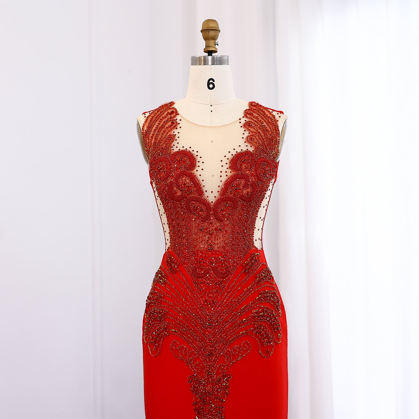 Luxury Red Mermaid Black Girls Prom Dresses for Graduation SH005