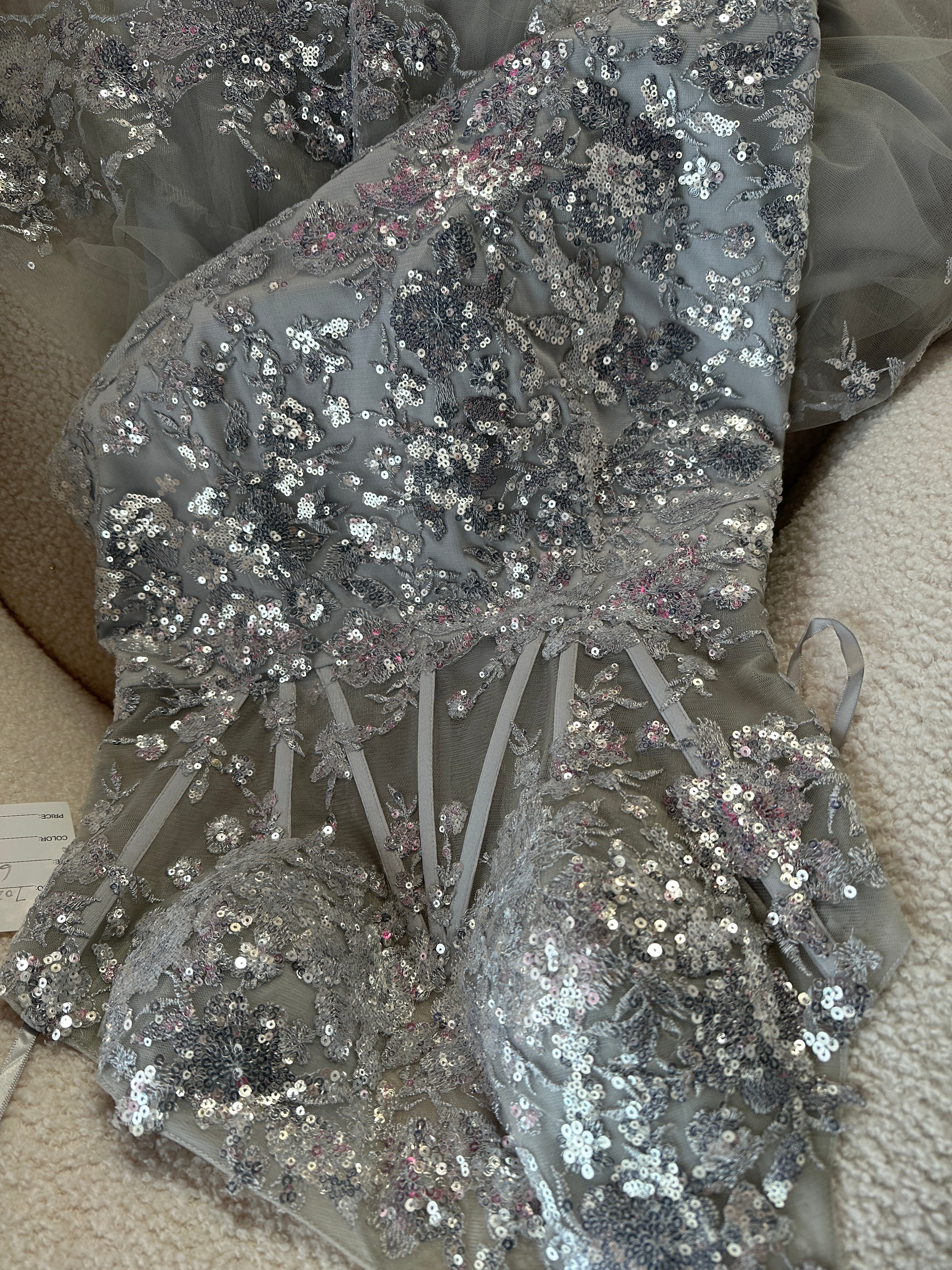 Elegant One Shoulder Silver Prom Dresses with Slit Embroidery Lilac Women Graduation Party Gowns