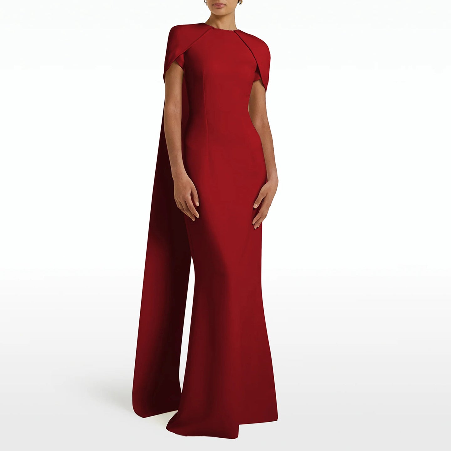 Simple Lilac Straight Evening Dress with Cape SF033