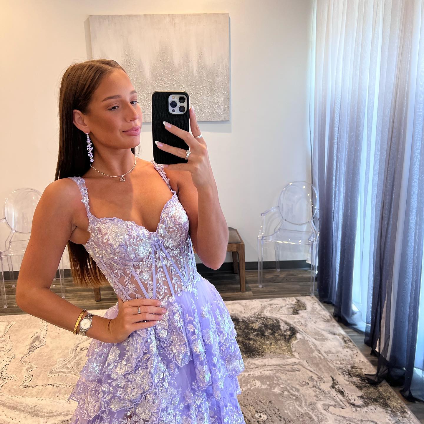 Black Off Shoulder Prom Dresses with Embroidery High Side Slit for Women Graduation Party Gowns