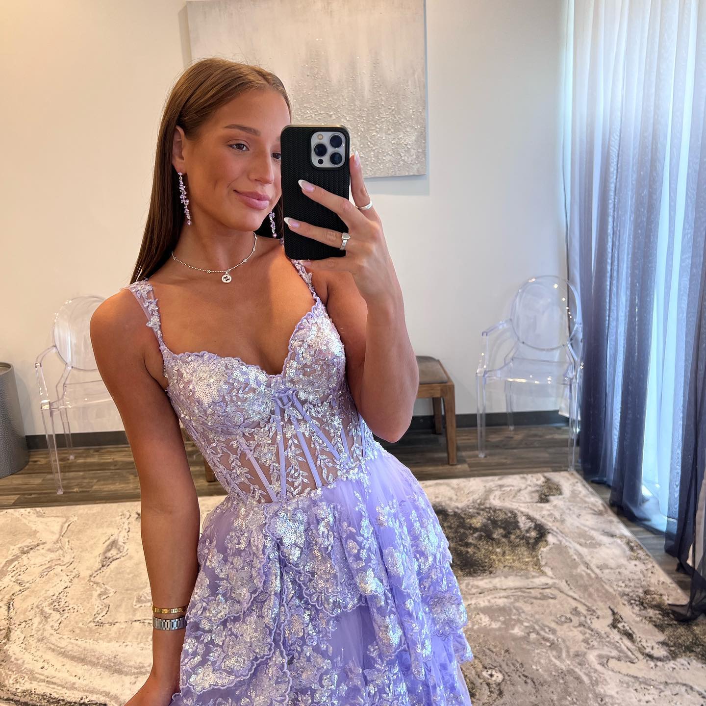 Black Off Shoulder Prom Dresses with Embroidery High Side Slit for Women Graduation Party Gowns