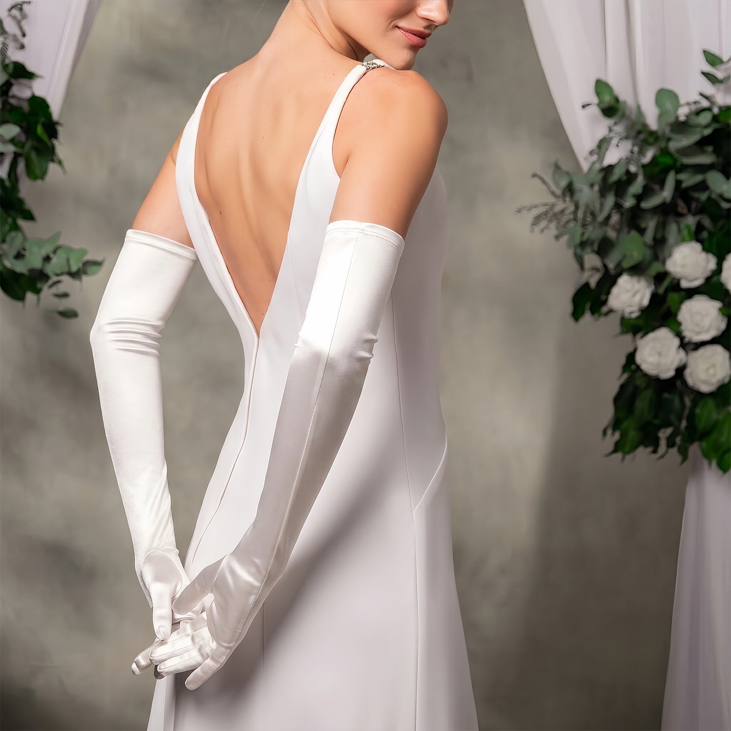 Long Satin  Gloves   Wedding Bridal Prom Evening Gown Accessories GL003 SHEER FAIRY