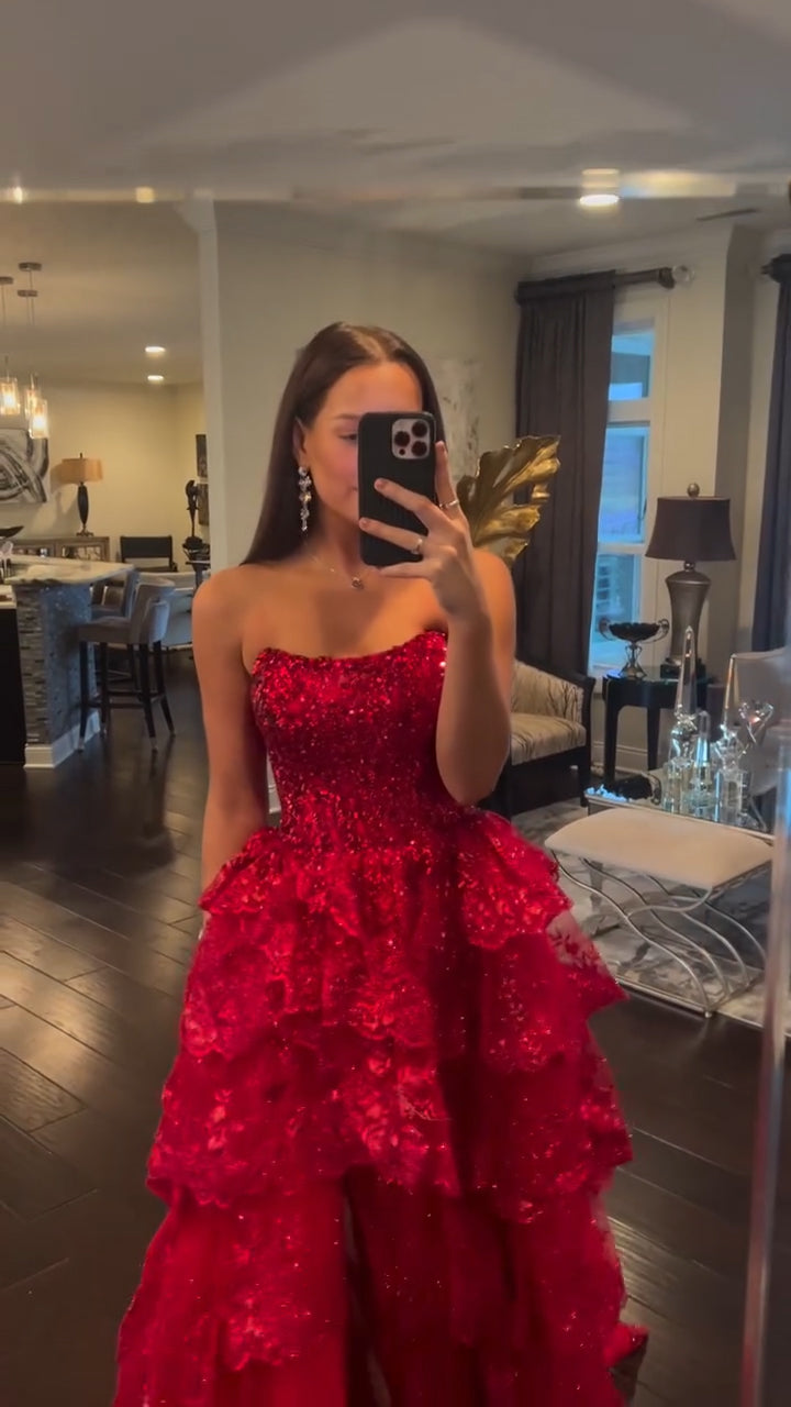 Sparkle Sequins Sage Green Prom Dresses with Slit Wine Red for Women Wedding Birthday Party Gowns