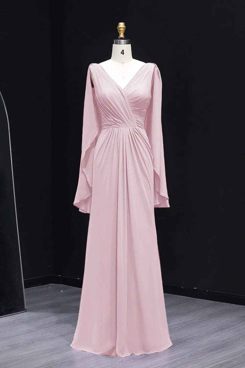 Elegant Wisteria V-Neck Chiffon A-Line Bridesmaid Dress BS007 SHEER FAIRY Elegant Wisteria V-Neck Chiffon A-Line Bridesmaid Dress BS007 SHEER FAIRY
