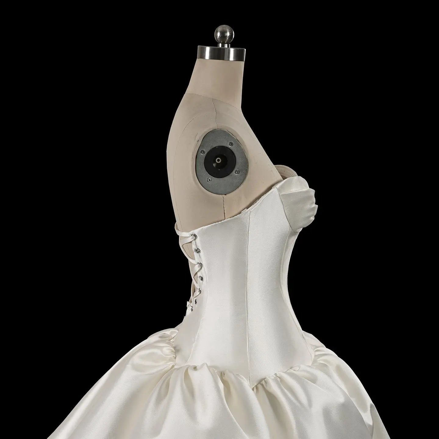 Satin Ball Gown Wedding Dress with Corset Bodice SW191 Sheer Fairy