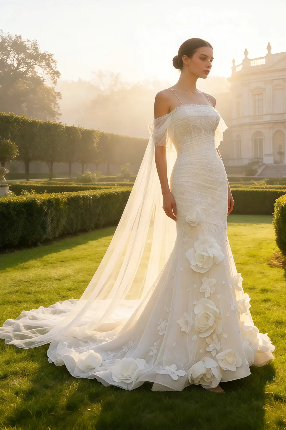 Modern Elegance Strapless Mermaid Wedding Dress SW653 Sheer Fairy