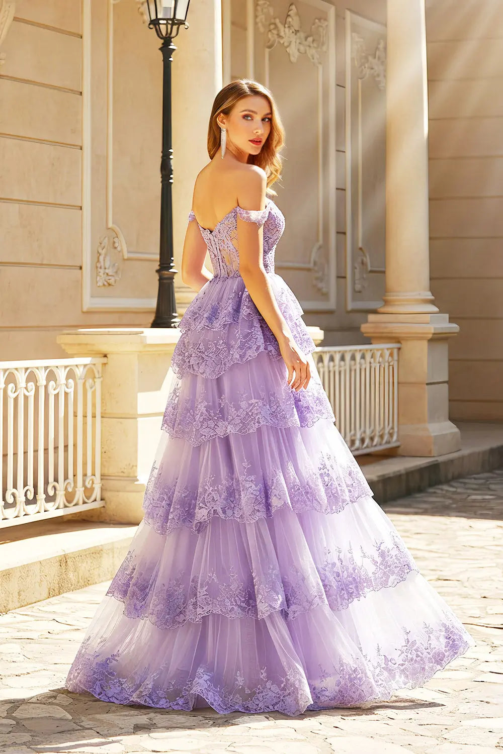 Champagne One-Shoulder Satin A-Line Prom Dress SH433 Sheer Fairy