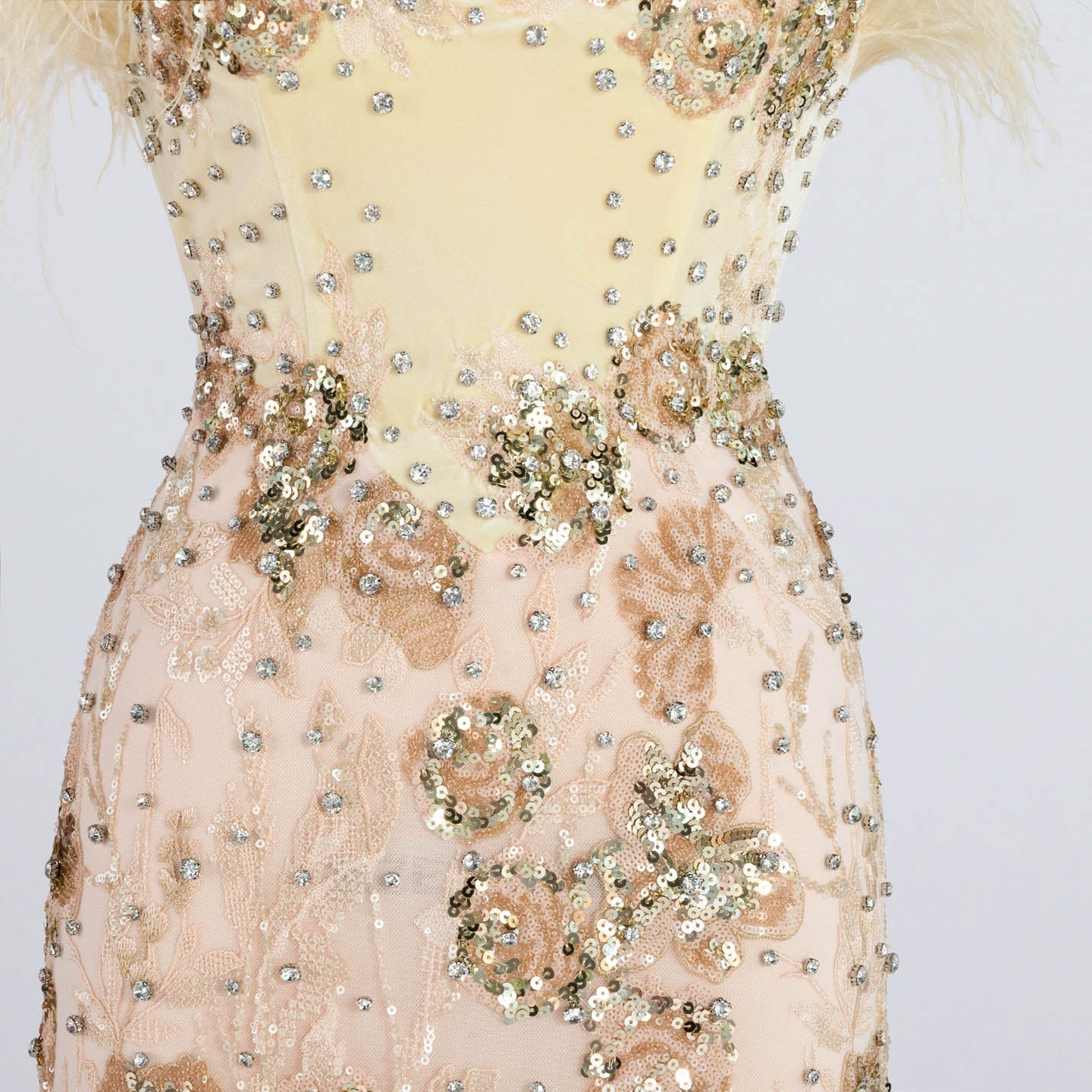 Strapless 3D Floral Satin Mermaid Gown Floor Length Formal Evening Dress ST007（副本） Sheer Fairy