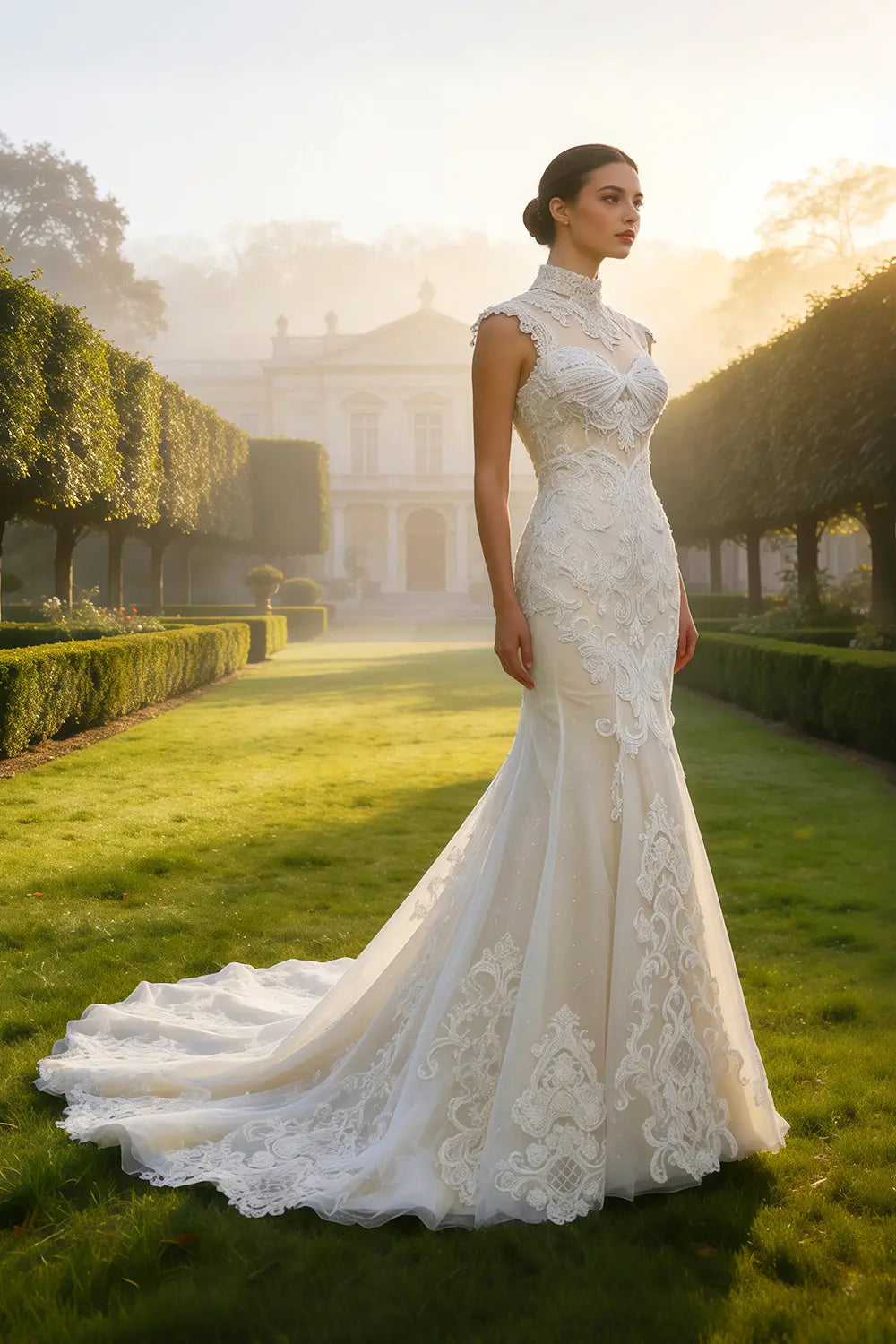 Sweetheart Trumpet Mermaid Wedding Dress SW654 Sheer Fairy