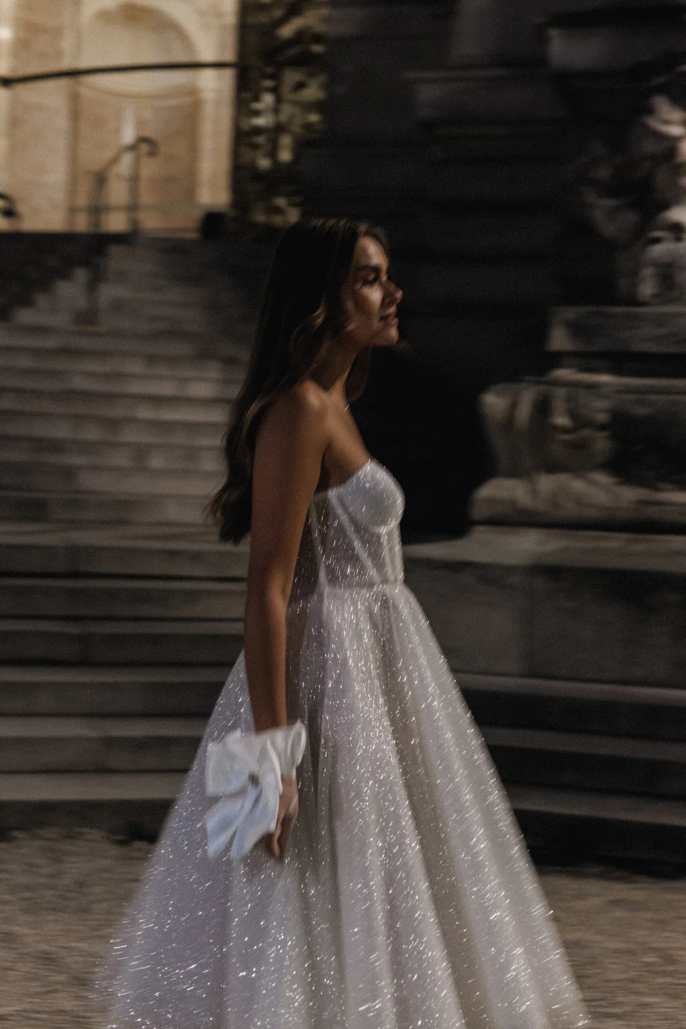 Glamorous Sequin Corset Mini Wedding Dress with Tulle Layers SW113