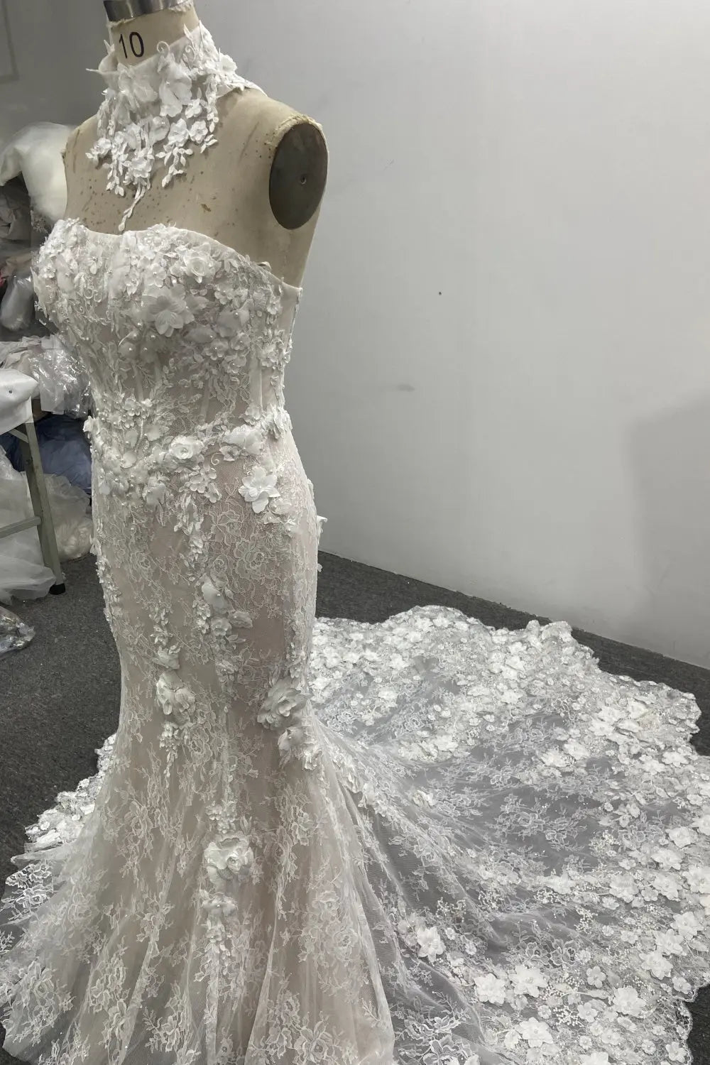 Luxury Strapless Mermaid Off Shoulder Wedding Dress SW645 Sheer Fairy