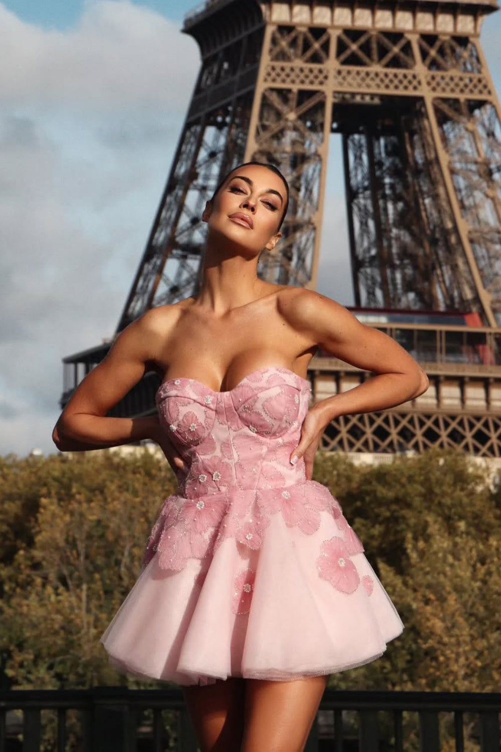 pink homecoming dresses 2025 homecoming dresses 2025 flowy Long Flying Dress - Made-to-Measure Dress for Photoshoot