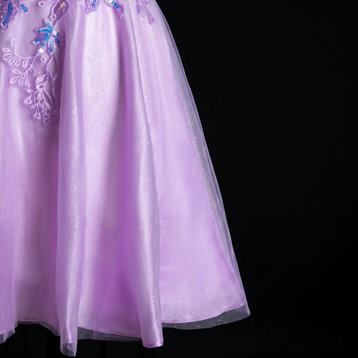 Lavender Tulle Off-Shoulder Lilac Mini Homecoming Dress RM161 Sheer Fairy