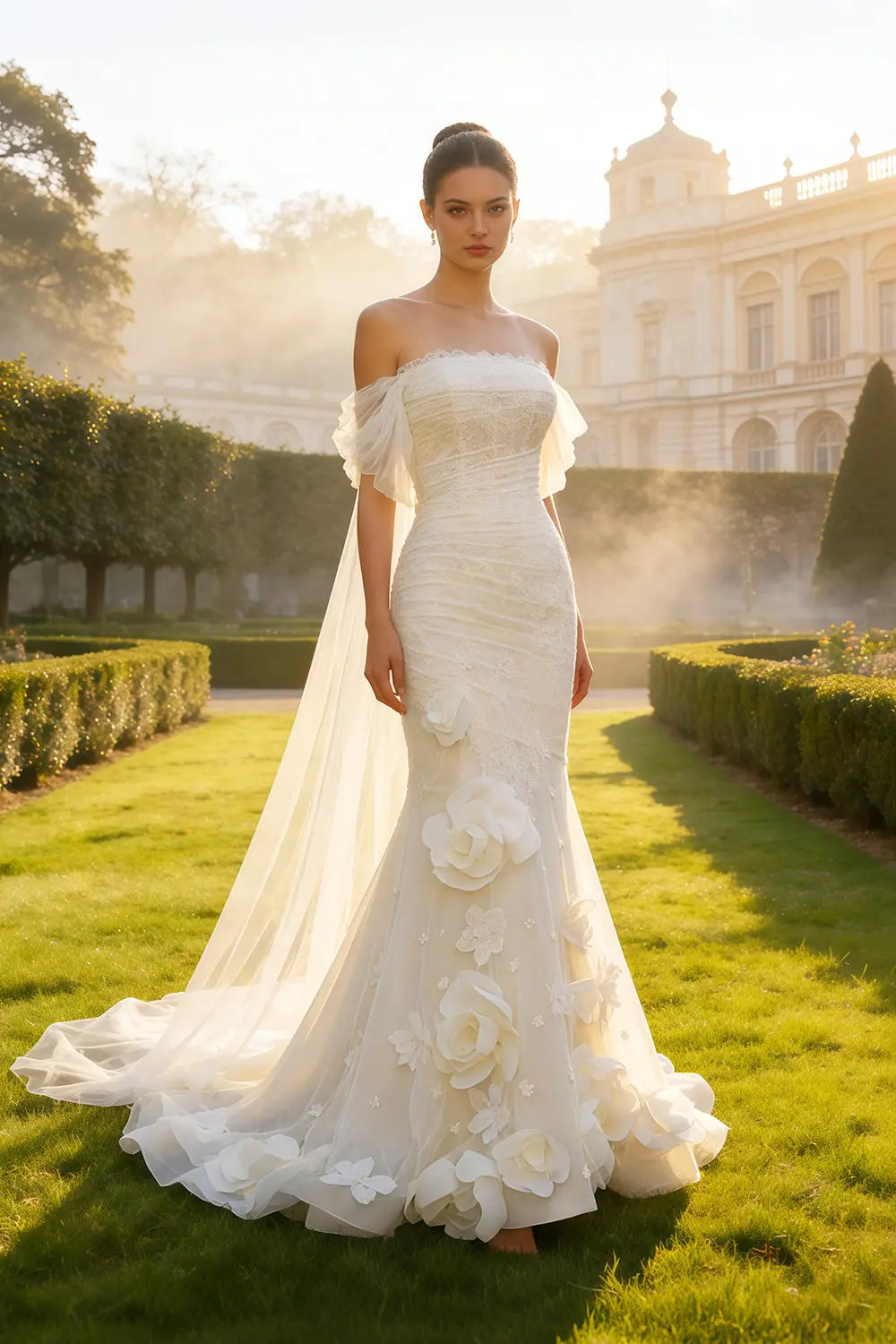 Modern Elegance Strapless Mermaid Wedding Dress SW653 Sheer Fairy