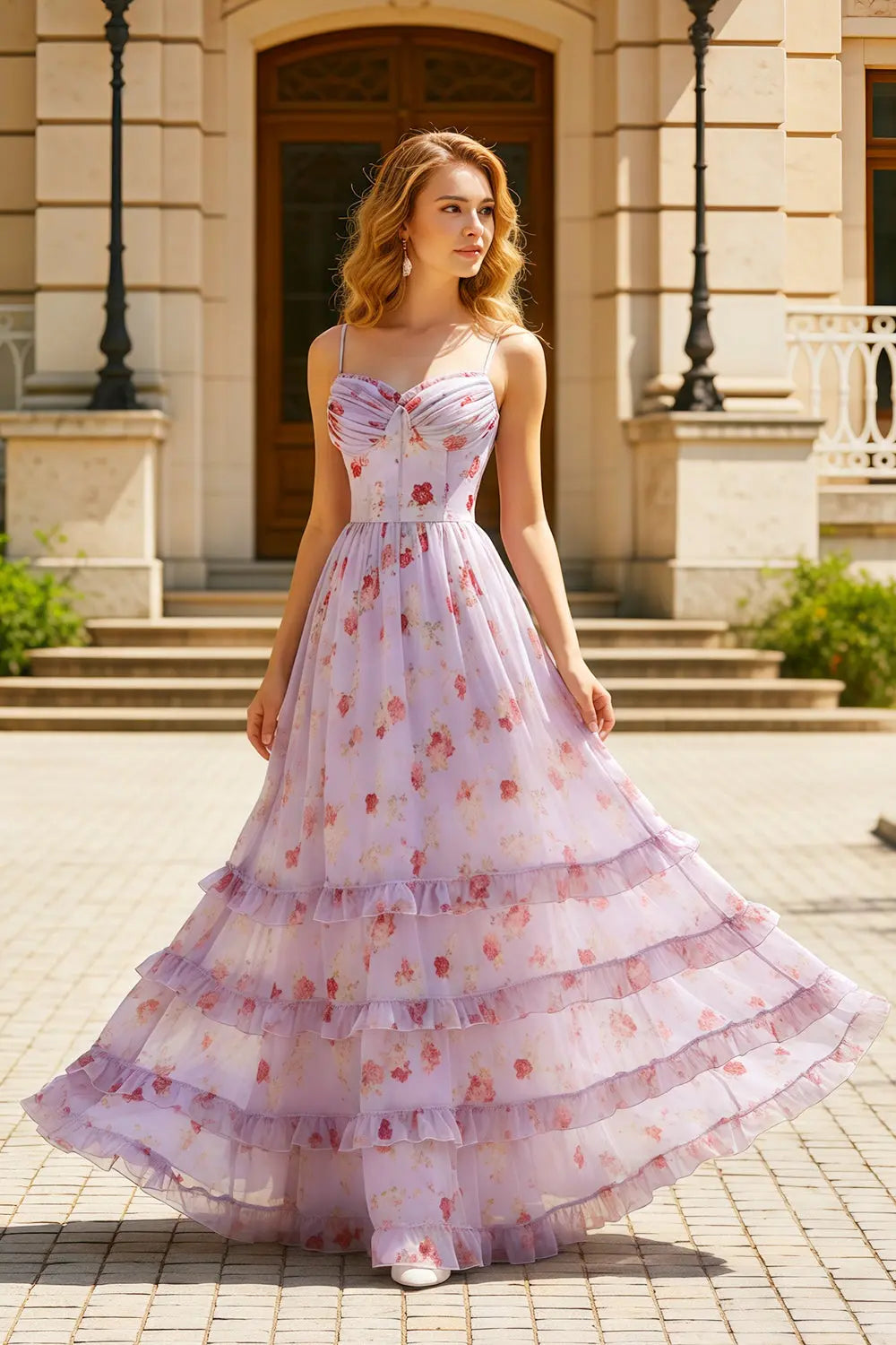 Strapless Sweetheart Pink Floral Jacquard Ball Gown Prom Dress SH417 Sheer Fairy