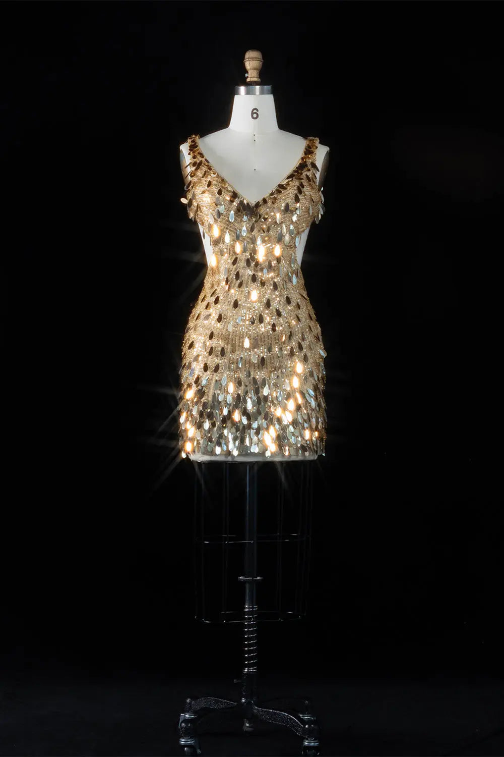 Minimal Champagne Satin Halter High-Low Ballgown Homecoming Dress RM121 Sheer Fairy