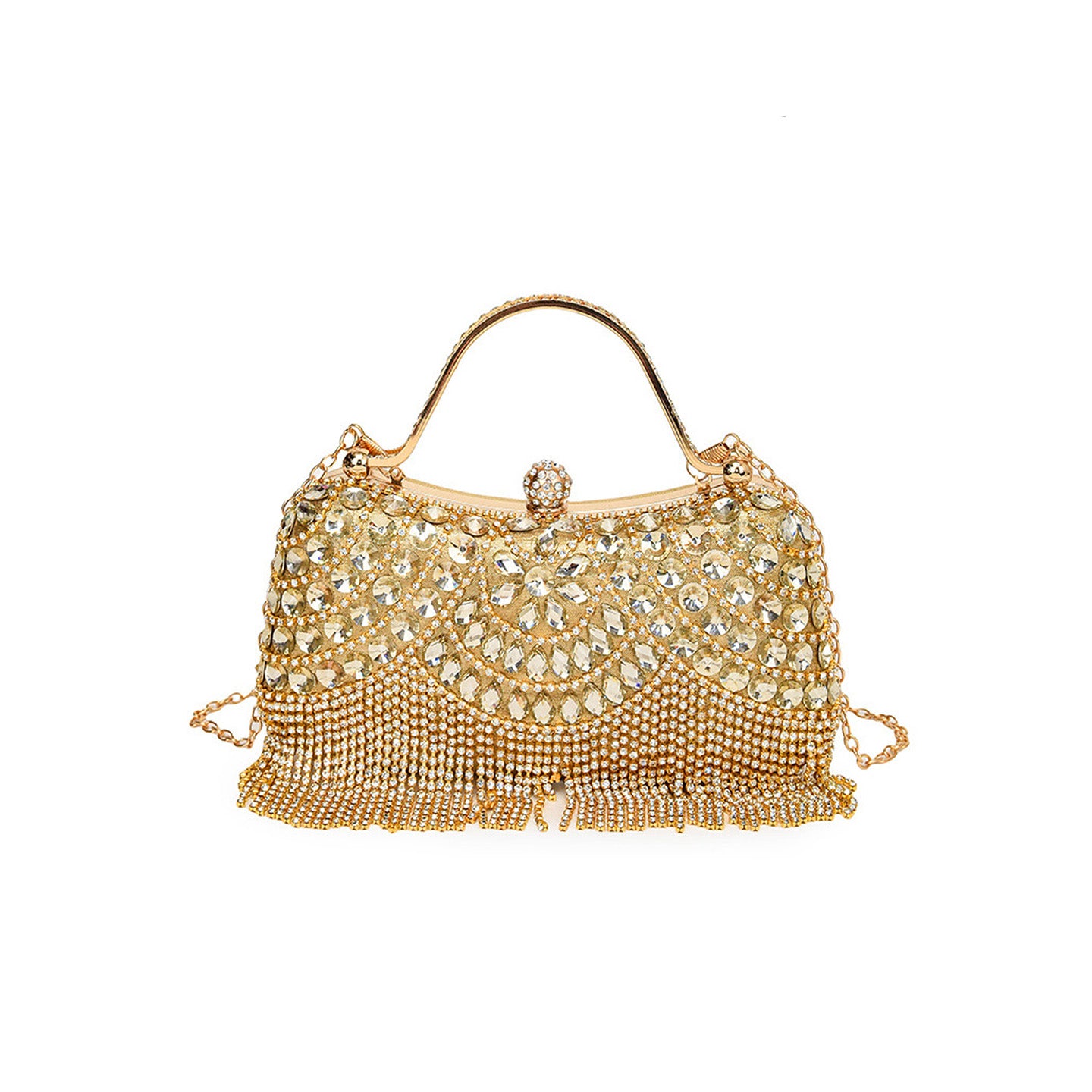 Rhinestone Tassel Handheld Shoulder Bag HB003