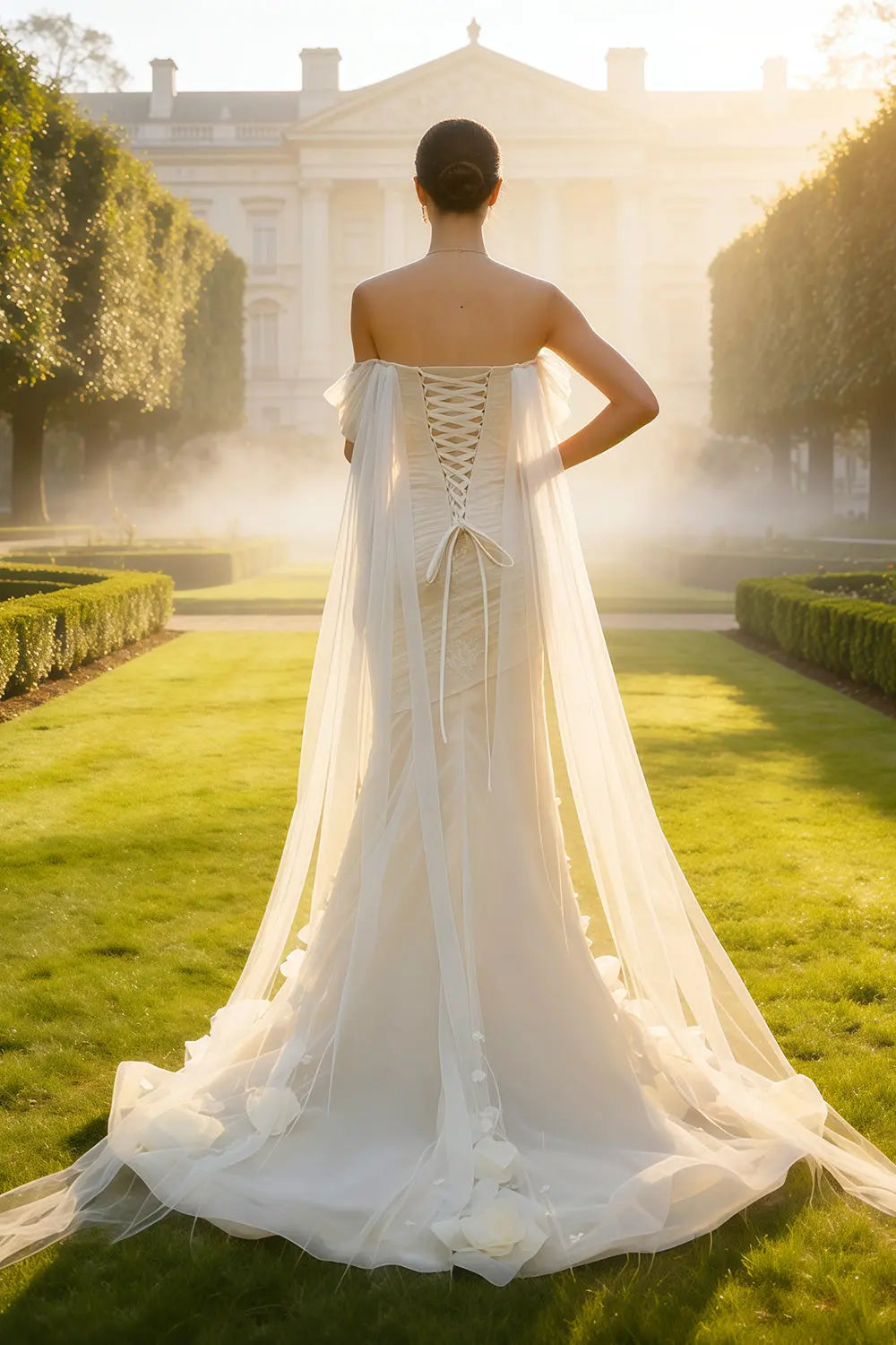 Modern Elegance Strapless Mermaid Wedding Dress SW653 Sheer Fairy