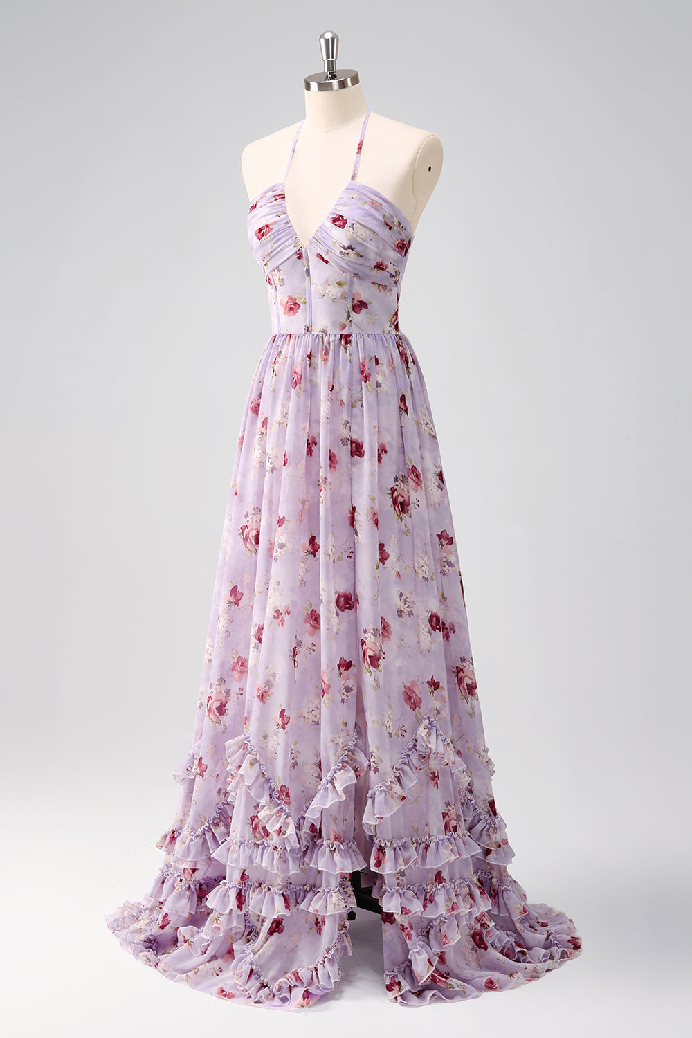 Sage Green Chiffon Spaghetti Strap A-Line Prom Dress SH491 Sheer Fairy