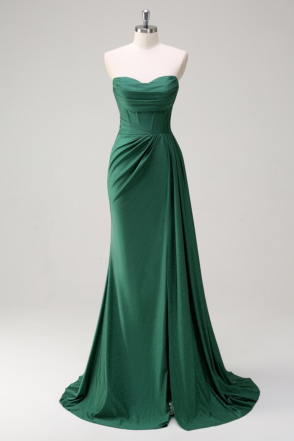 Emerald Green Chiffon A-Line Sweetheart Formal Prom Dress SH425 Sheer Fairy