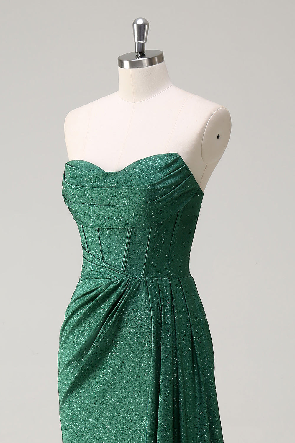 Emerald Green Chiffon A-Line Sweetheart Formal Prom Dress SH425 Sheer Fairy