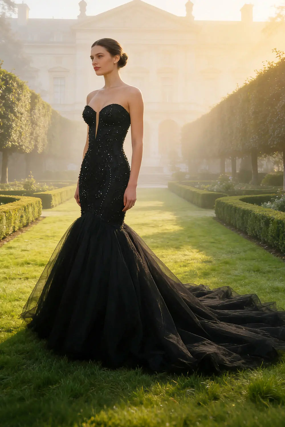 Black Wedding Dresses | Elegant & Chic Bridal Gowns SHEER FAIRY Black Wedding Dresses | Elegant & Chic Bridal Gowns SHEER FAIRY
