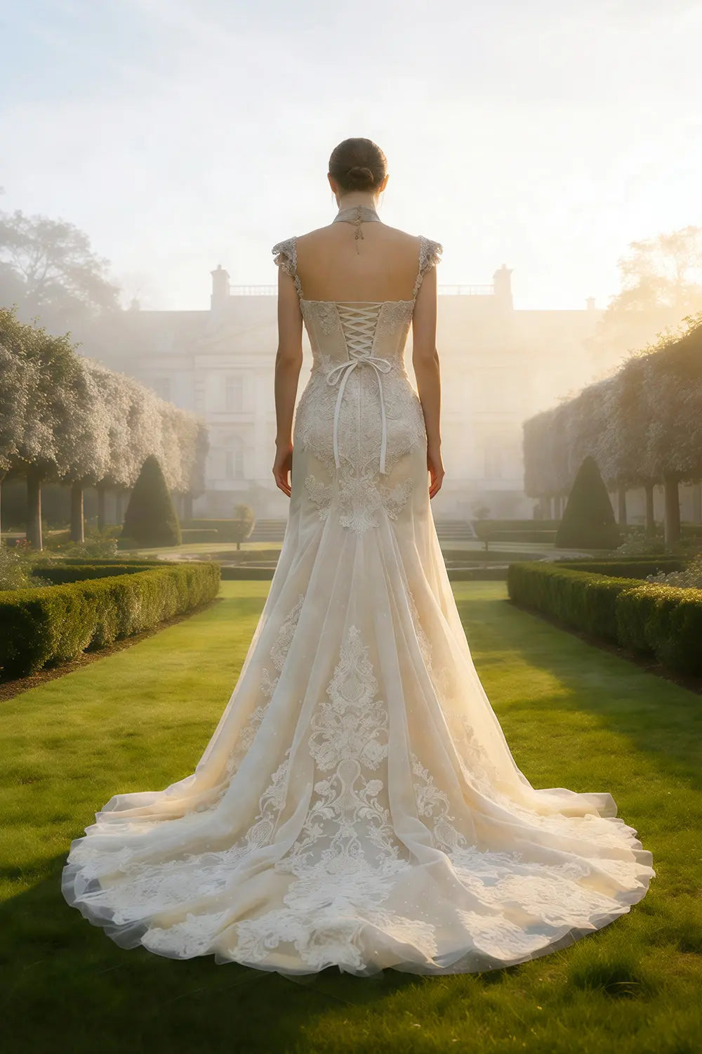 Sweetheart Trumpet Mermaid Wedding Dress SW654 Sheer Fairy