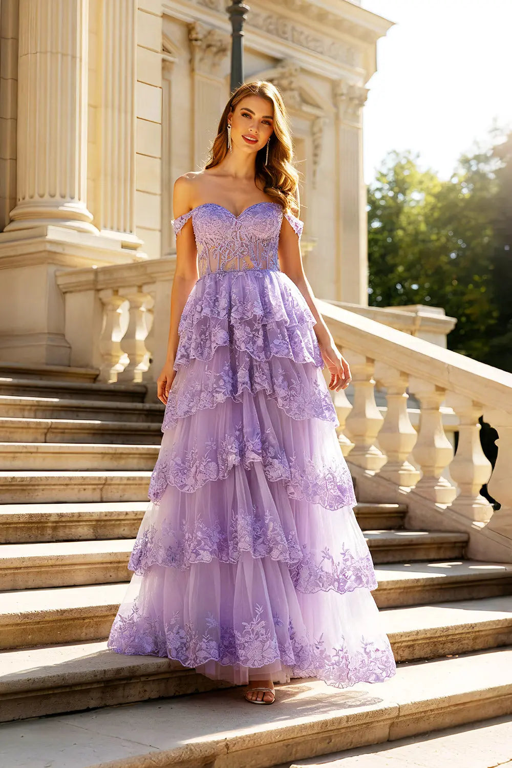 Champagne One-Shoulder Satin A-Line Prom Dress SH433 Sheer Fairy