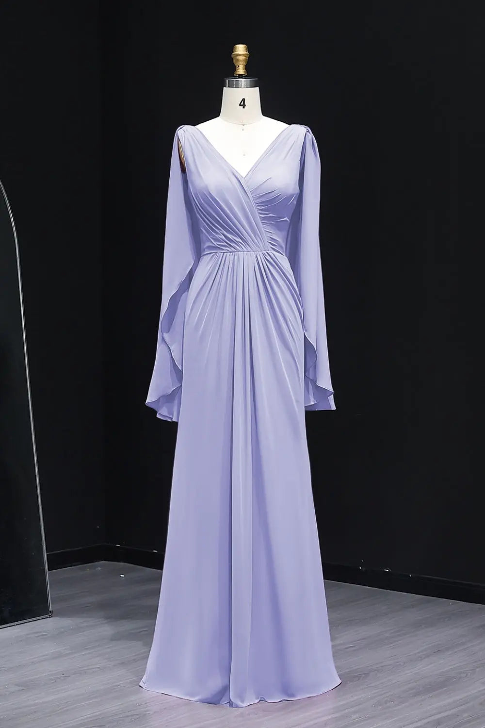 Elegant Wisteria V-Neck Chiffon A-Line Bridesmaid Dress BS007 SHEER FAIRY Elegant Wisteria V-Neck Chiffon A-Line Bridesmaid Dress BS007 SHEER FAIRY