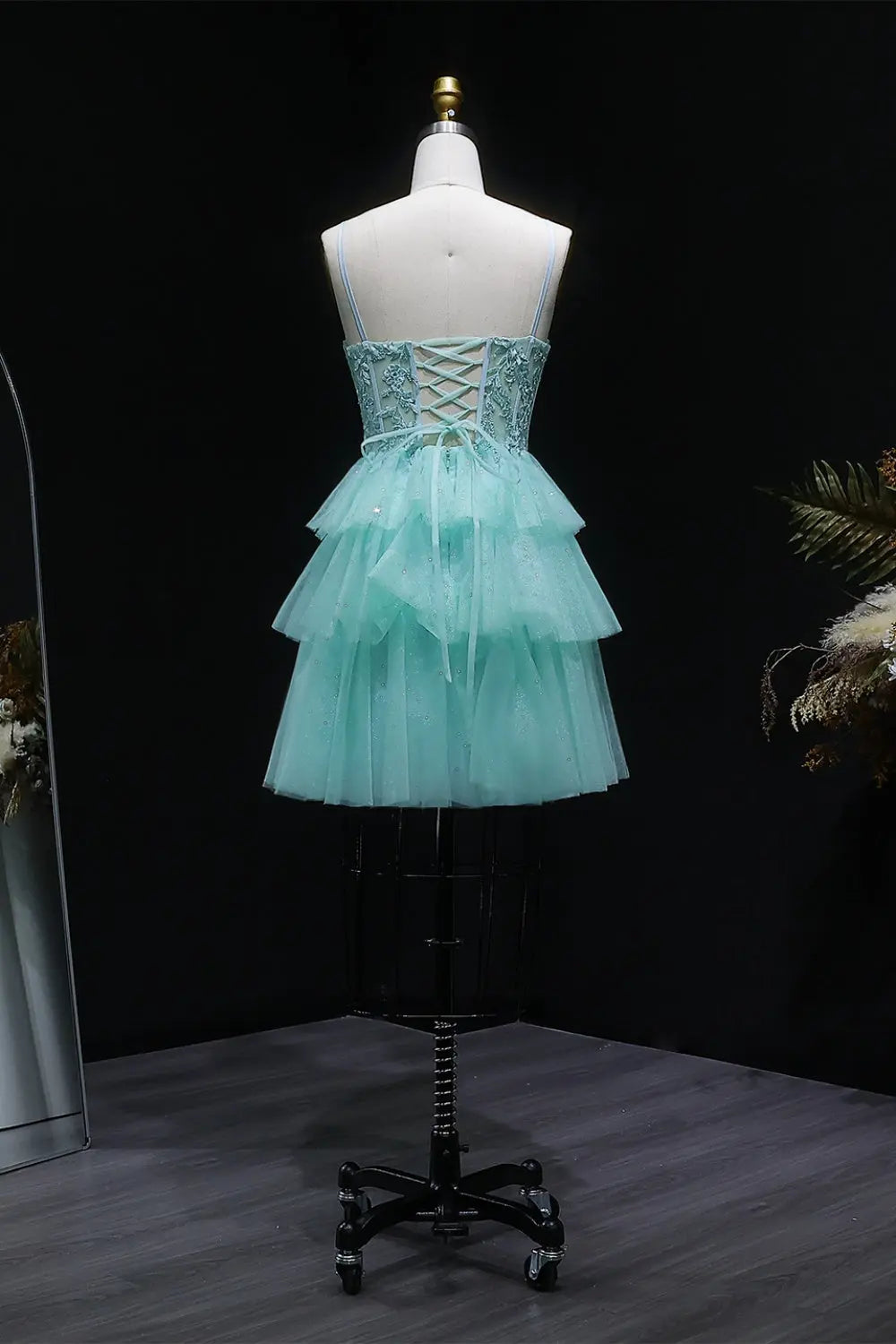 mint homecoming dress Mint Green Tiered Tulle Homecoming Dress with Lace Bodice RM141 – SHEER FAIRY
