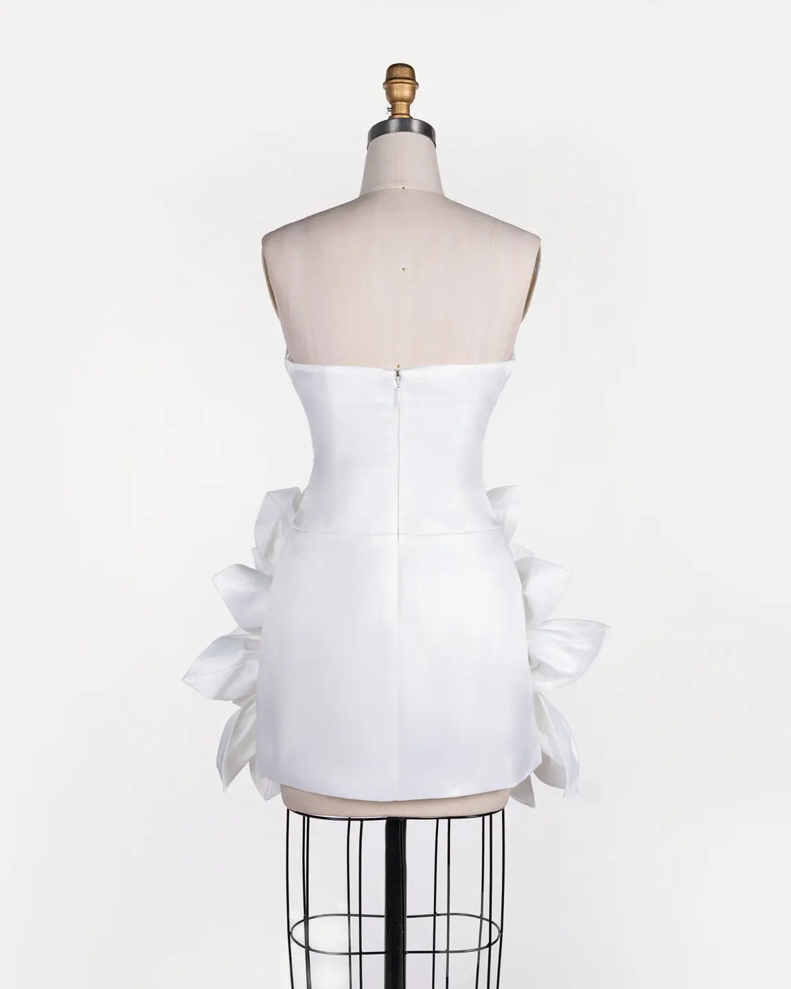 White 3D Flower Strapless Evening Dress ST109 Sheer Fairy