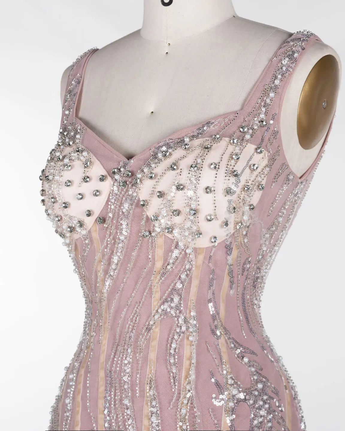 Pink Sequin Feather Bodycon Mini Dress ST115 Sheer Fairy