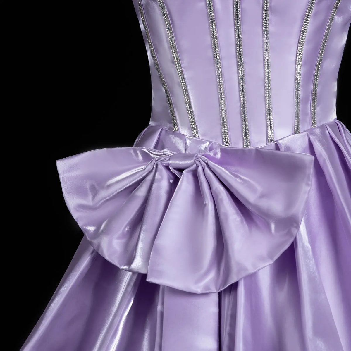 Lavender Satin Sweetheart Lilac Mini Homecoming Dress RM188 Sheer Fairy