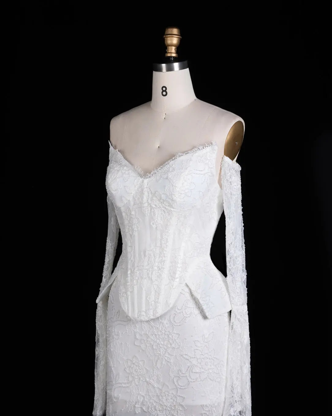 White Mesh Corset Peplum Evening Dress ST101 Sheer Fairy